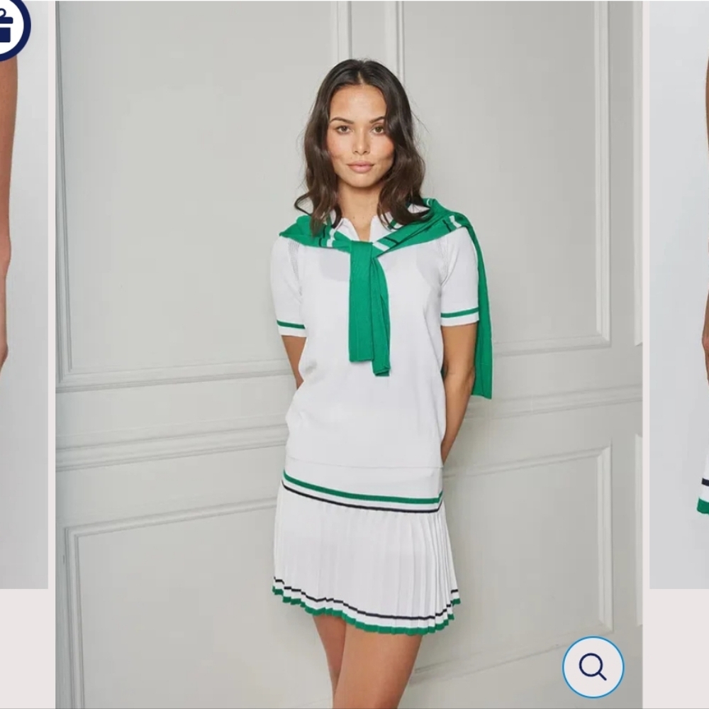 L'Etoile Knife Pleat Mini Tennis Skirt